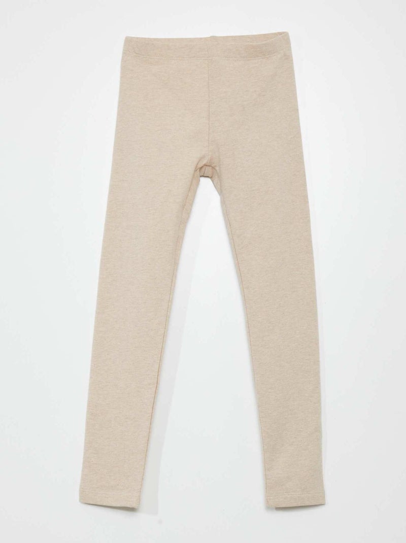 Leggings caldi con vita elasticizzata Beige - Kiabi