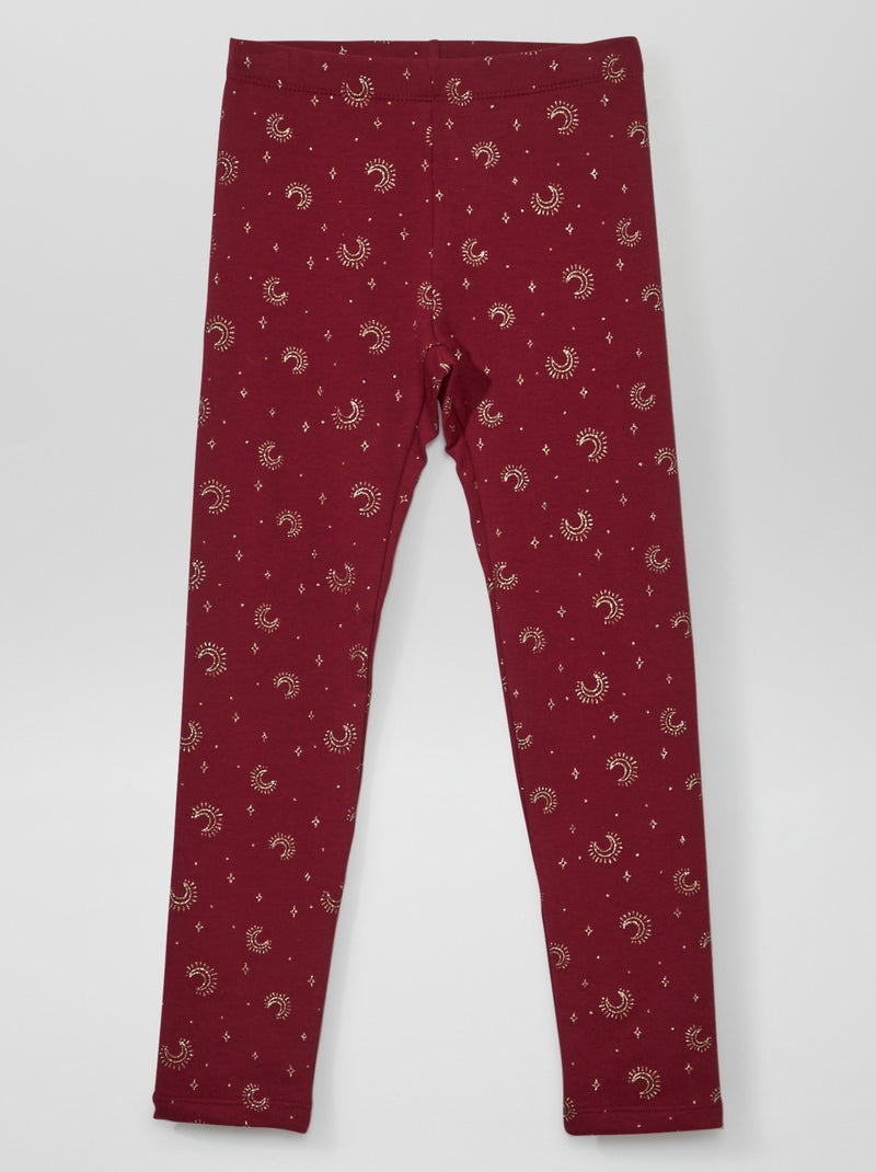 Leggings caldi con vita elasticizzata Bordeaux - Kiabi