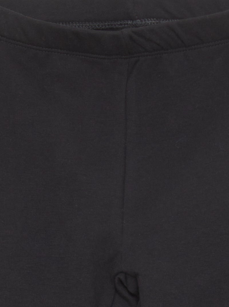 Leggings Da Ragazza In Cotone Elasticizzato Nero Skinny Fit