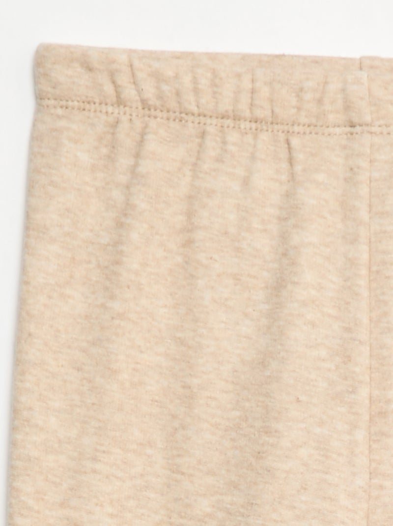 Leggings caldi interni in velluto Beige - Kiabi