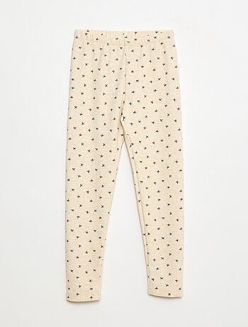 Leggings caldi stampati con interno in velluto