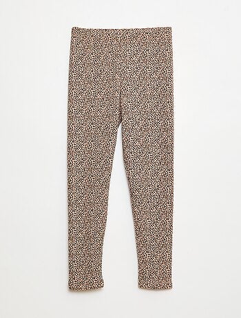Leggings caldi stampati con interno in velluto