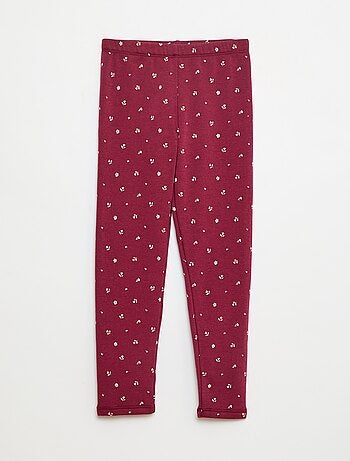 Leggings caldi stampati con interno in velluto