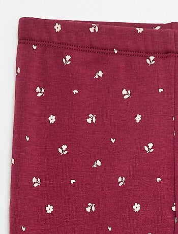 Leggings caldi stampati con interno in velluto