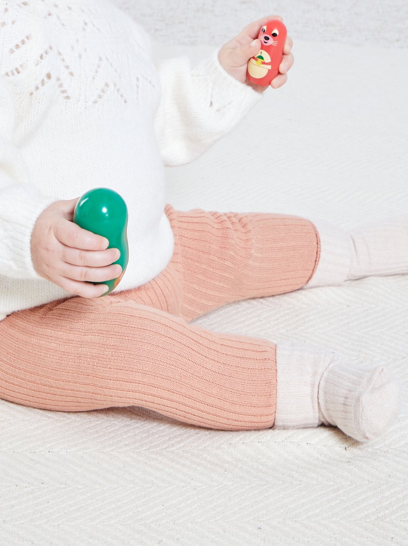 Leggings + calzini in maglia a coste BIANCO - Kiabi