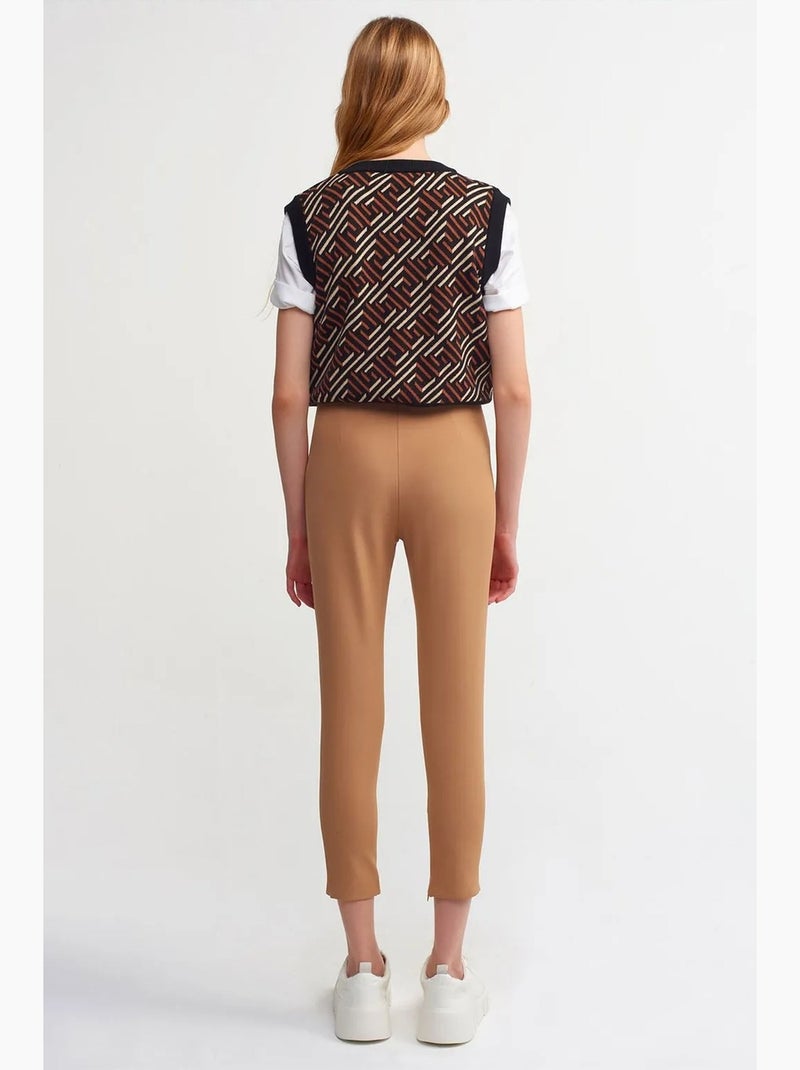 Leggings capri a vita alta dilvin Cammello - Kiabi