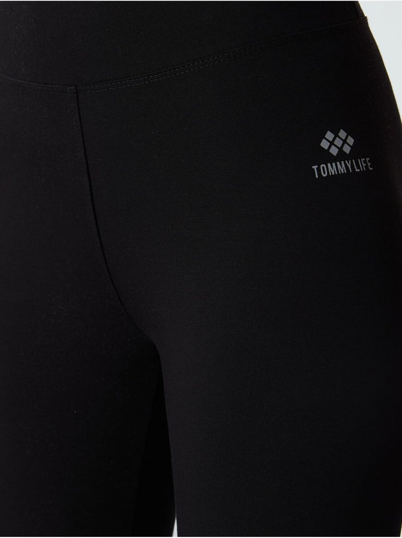 Leggings capri a vita alta tommy Nero - Kiabi