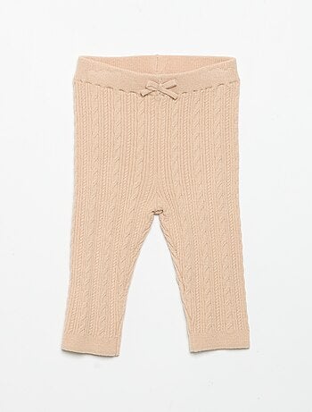 Leggings con fiocco e trecce