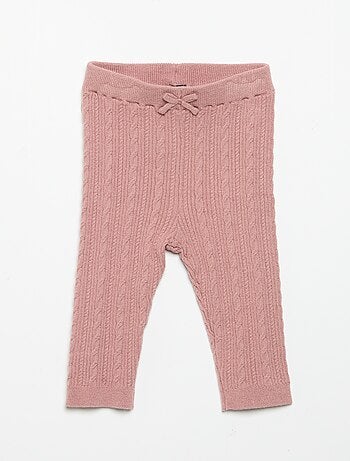Leggings con fiocco e trecce