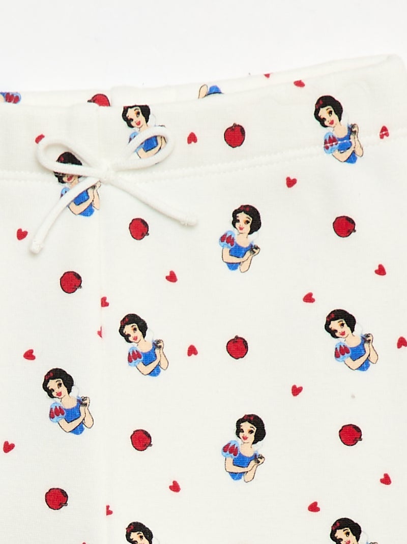 Leggings con motivo all-over 'Disney' in velluto Bianco - Kiabi