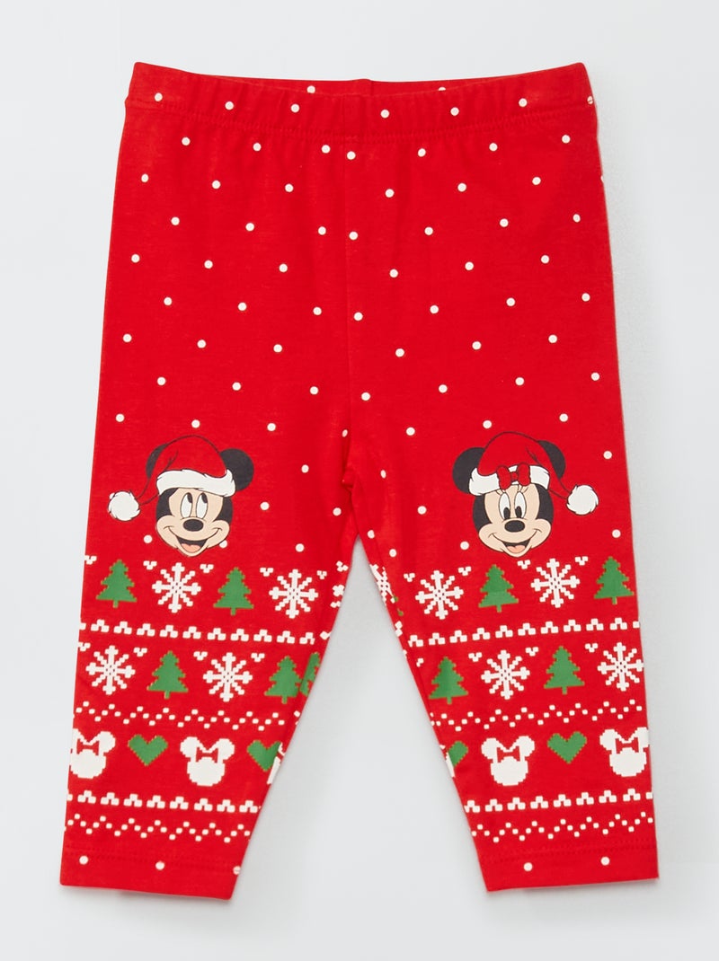 Leggings con stampa 'Minnie e Topolino' rosso - Kiabi