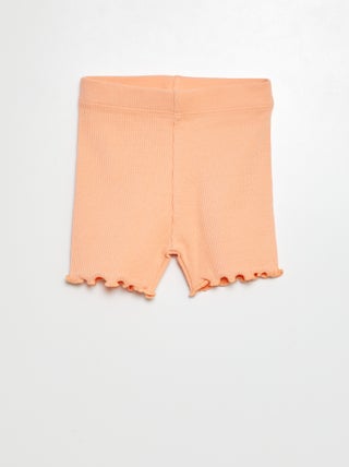 Leggings corti a coste