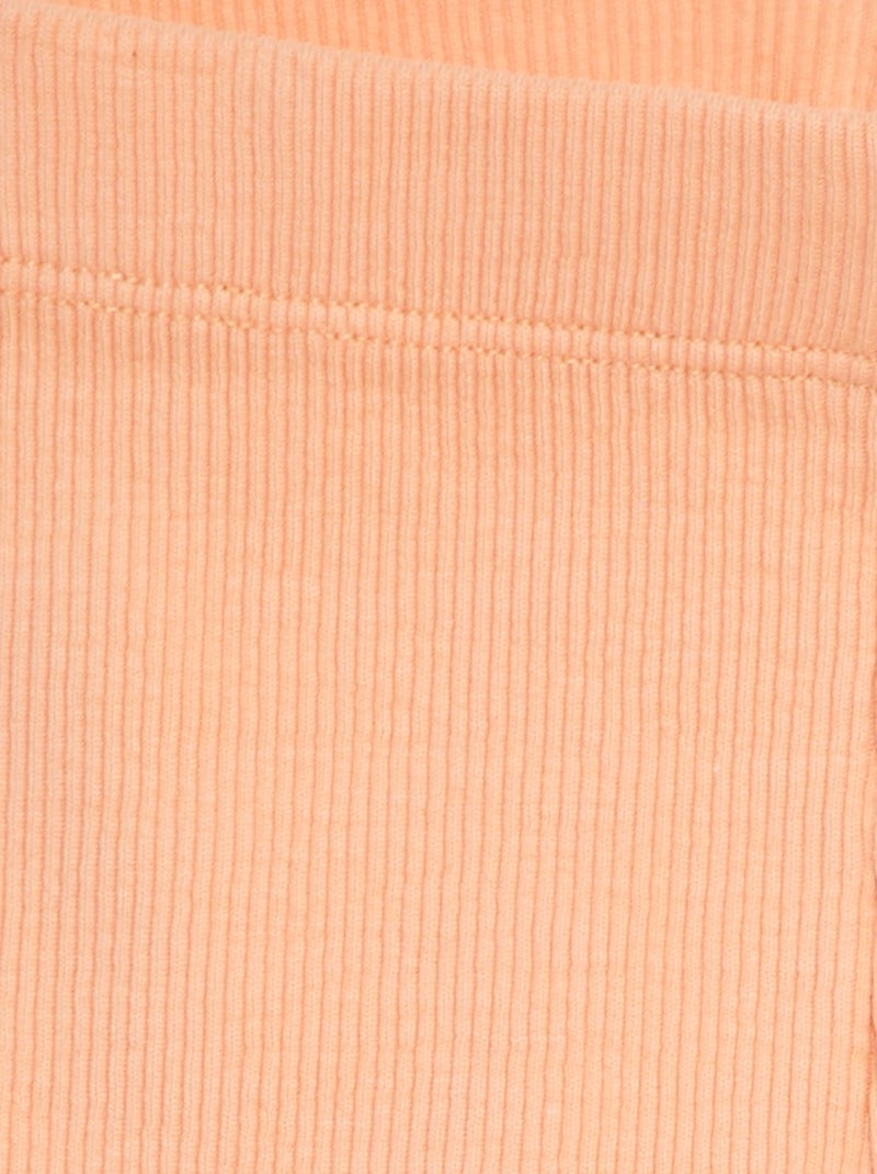 Leggings corti a coste ARANCIONE - Kiabi