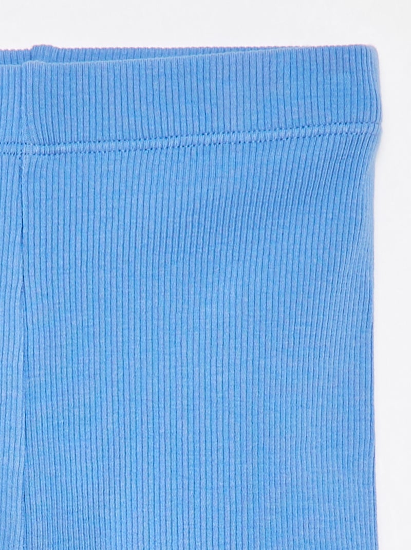 Leggings corti a coste BLU - Kiabi