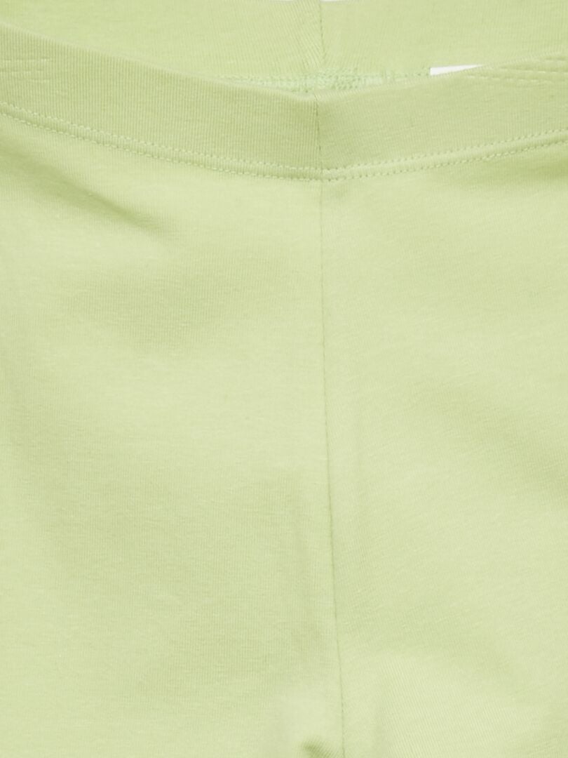 Leggings corti in jersey tinta unita VERDE - Kiabi