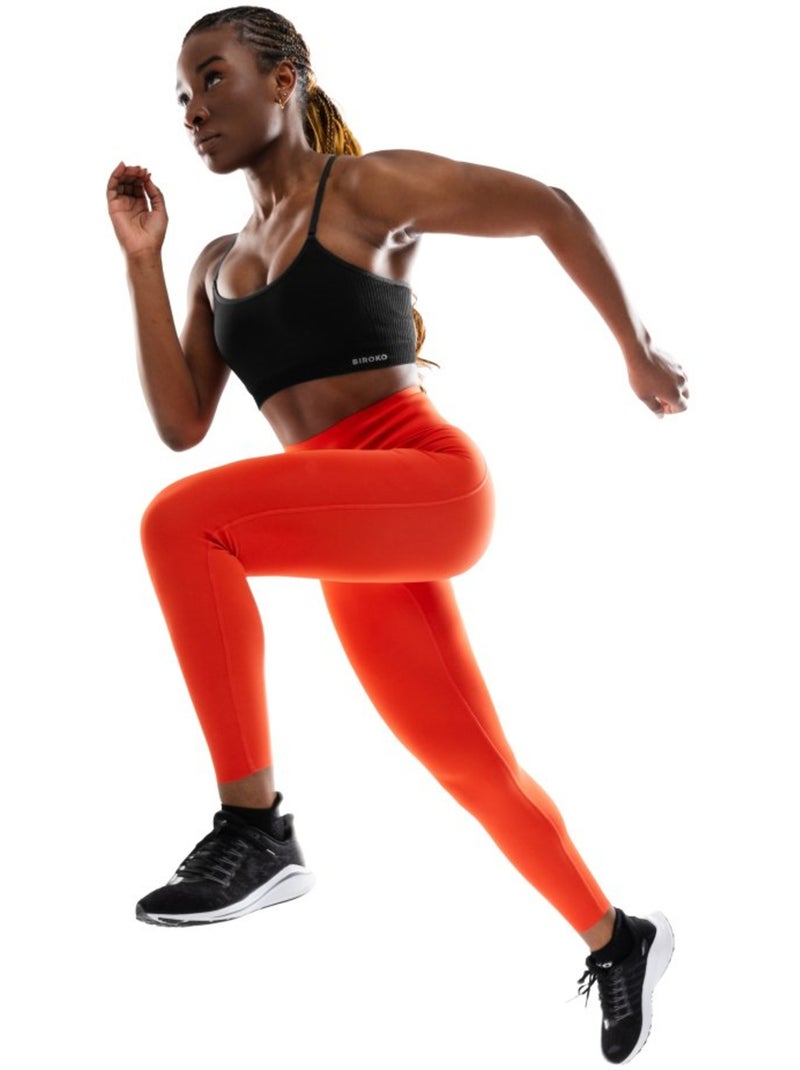 Leggings da allenamento con taglio al laser da donna fitness donna pyro Rosso - Kiabi