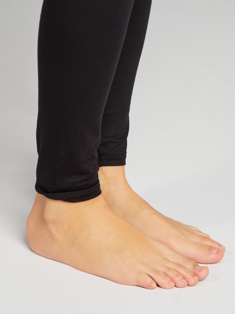Leggings da donna in maglia leggera Nero - Kiabi
