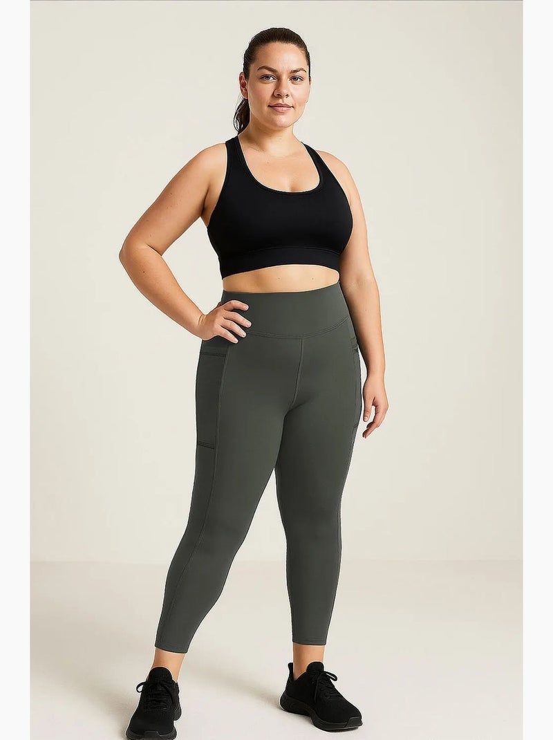 Leggings da donna in poliestere ed elastan tommy Verde kaki - Kiabi