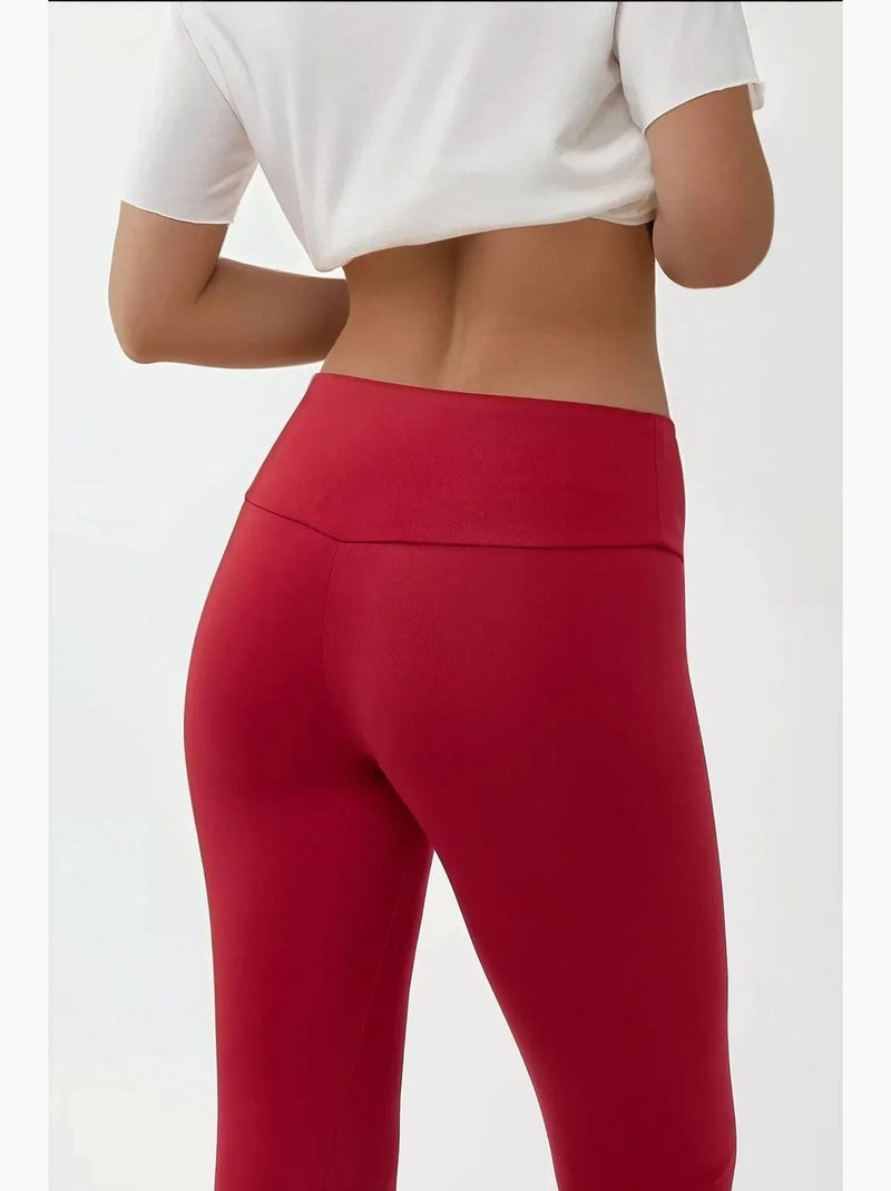 Leggings elastici a vita alta hiccup Rosso - Kiabi