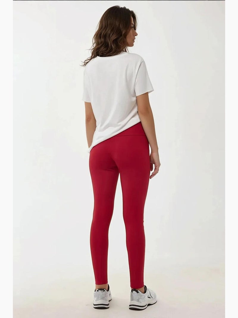 Leggings elastici a vita alta hiccup Rosso - Kiabi