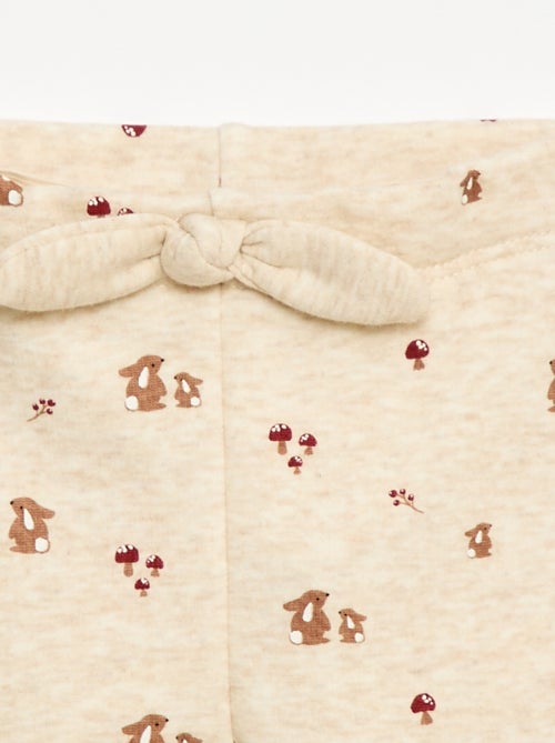 Leggings felpati in mollettone con fiocco - Kiabi