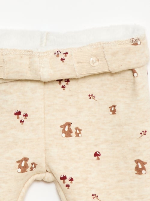 Leggings felpati in mollettone con fiocco - Kiabi