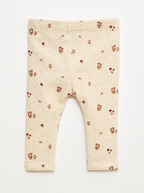 Leggings felpati in mollettone con fiocco - Kiabi