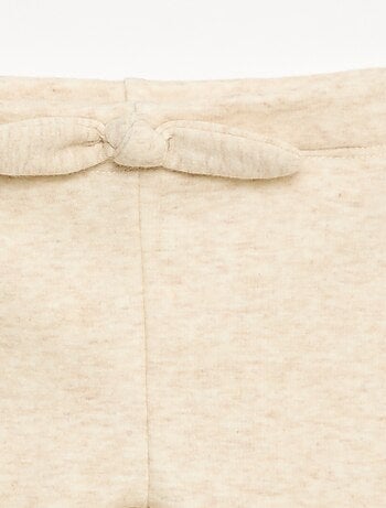 Leggings felpati in mollettone con fiocco
