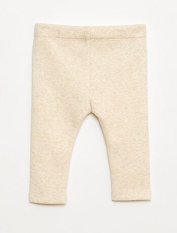 Leggings felpati in mollettone con fiocco