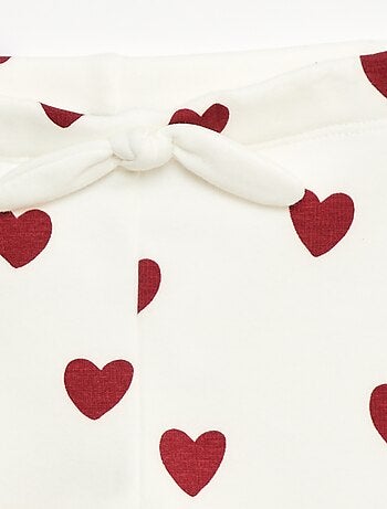 Leggings felpati in mollettone con fiocco