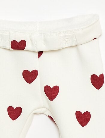 Leggings felpati in mollettone con fiocco