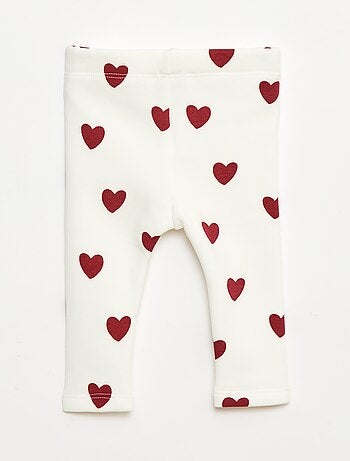 Leggings felpati in mollettone con fiocco