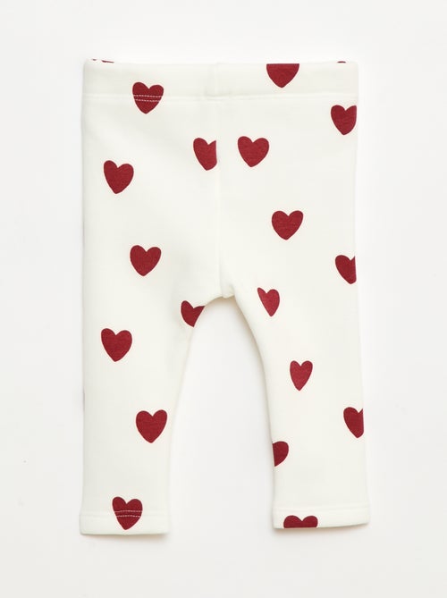 Leggings felpati in mollettone con fiocco - Kiabi