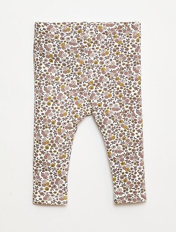 Leggings felpati in mollettone con fiocco