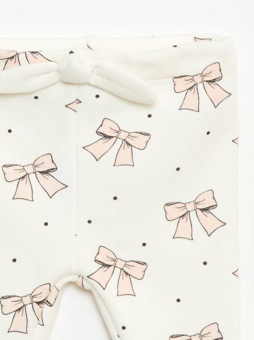 Leggings felpati in mollettone con fiocco - Kiabi