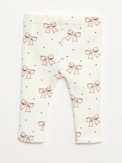 Leggings felpati in mollettone con fiocco - Kiabi
