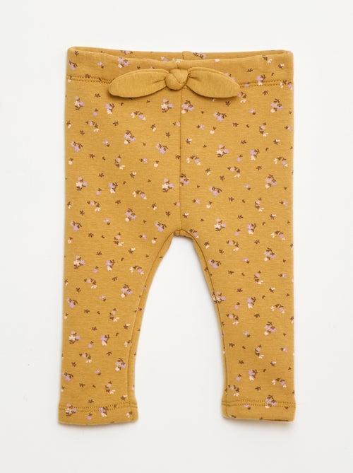 Leggings felpati in mollettone con fiocco - Kiabi