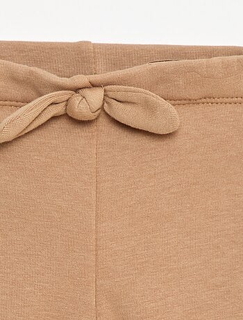 Leggings felpati in mollettone con fiocco