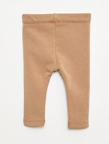 Leggings felpati in mollettone con fiocco