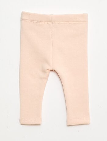 Leggings felpati in mollettone con fiocco