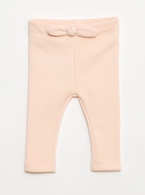 Leggings felpati in mollettone con fiocco - Kiabi