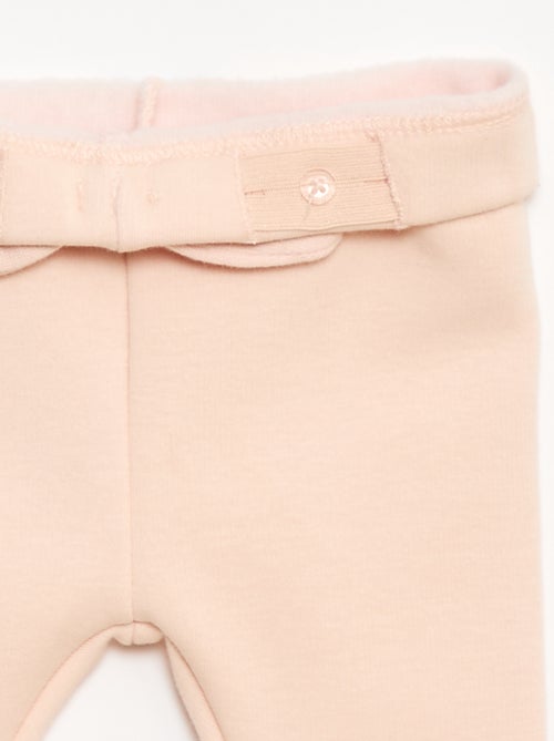 Leggings felpati in mollettone con fiocco - Kiabi