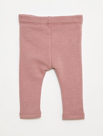 Leggings felpati in mollettone con fiocco