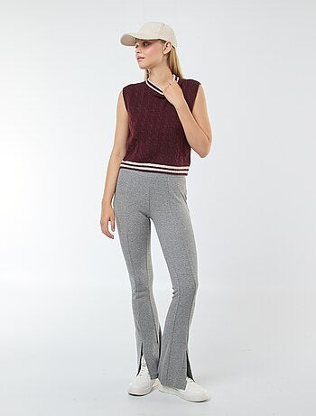 Leggings flare a costine
