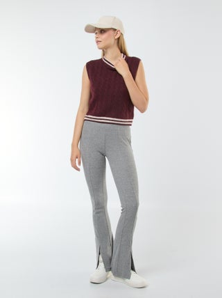 Leggings flare a costine