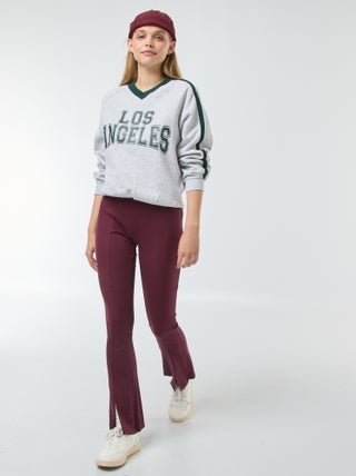 Leggings flare a costine