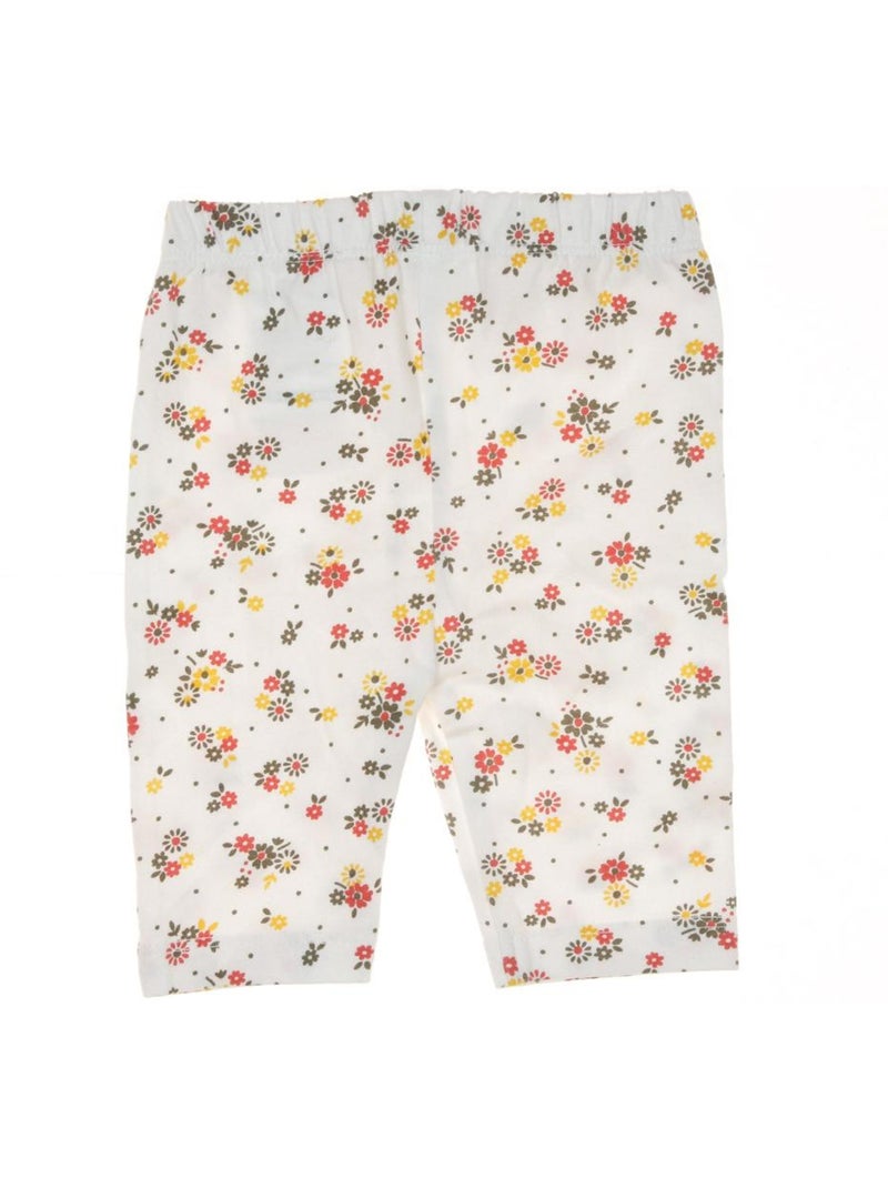 Leggings Floreali per Neonata Bianco - Kiabi