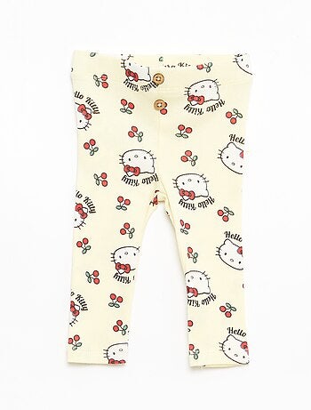 Leggings 'Hello Kitty' in costina di cotone
