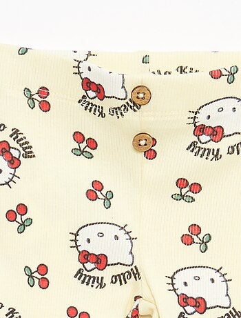 Leggings 'Hello Kitty' in costina di cotone