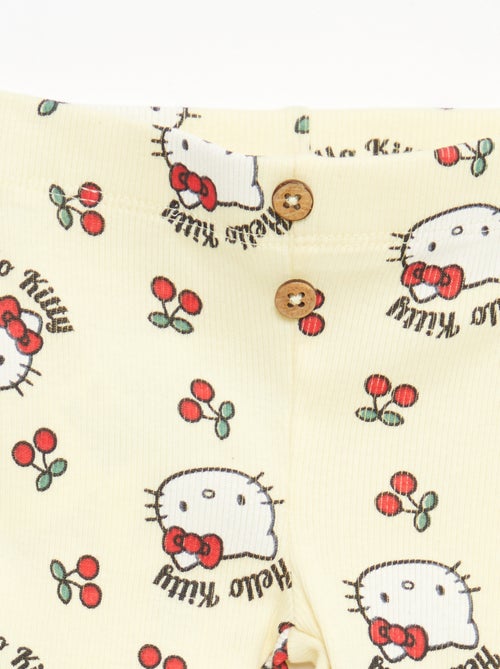 Leggings 'Hello Kitty' in costina di cotone - Kiabi